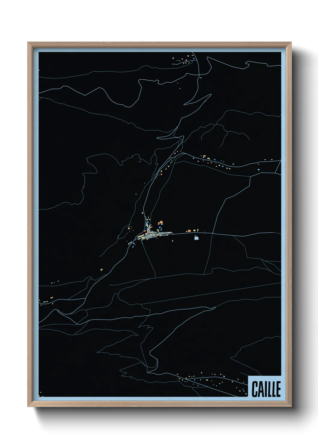 Une affiche de carte sur Caille