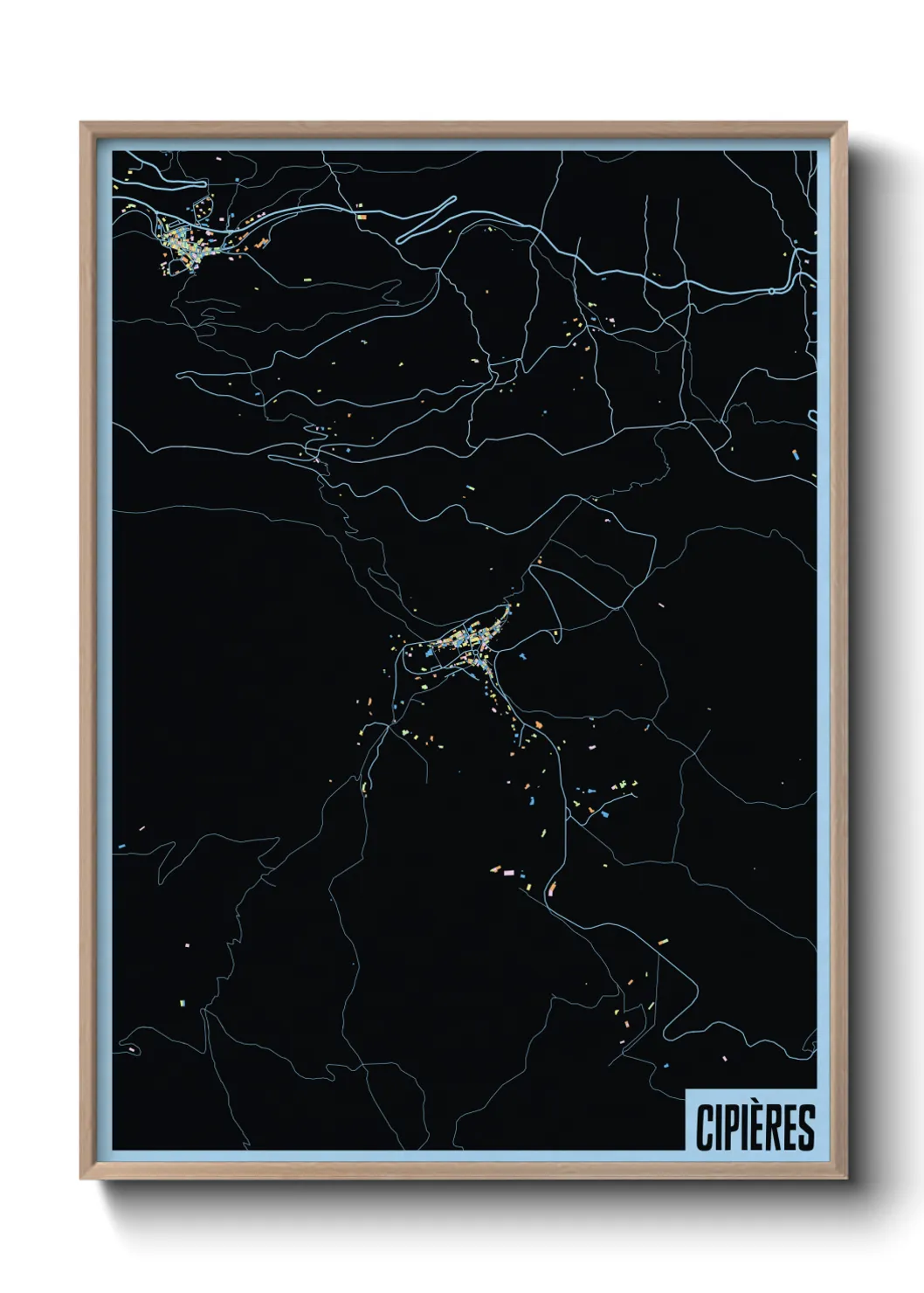 Une affiche de carte sur Cipières