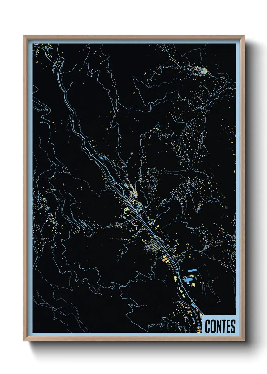 Une affiche de carte sur Contes