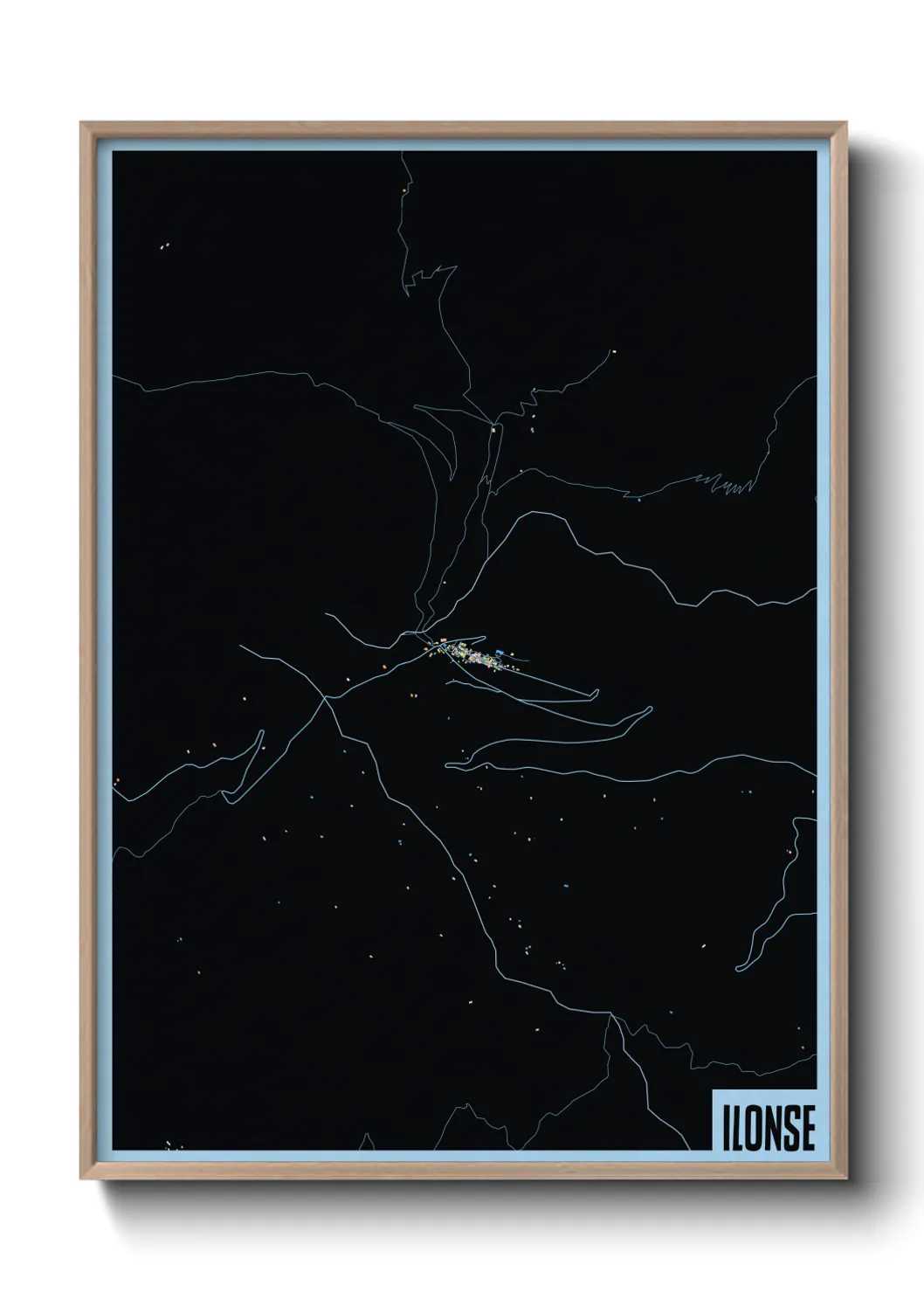 Une affiche de carte sur Ilonse