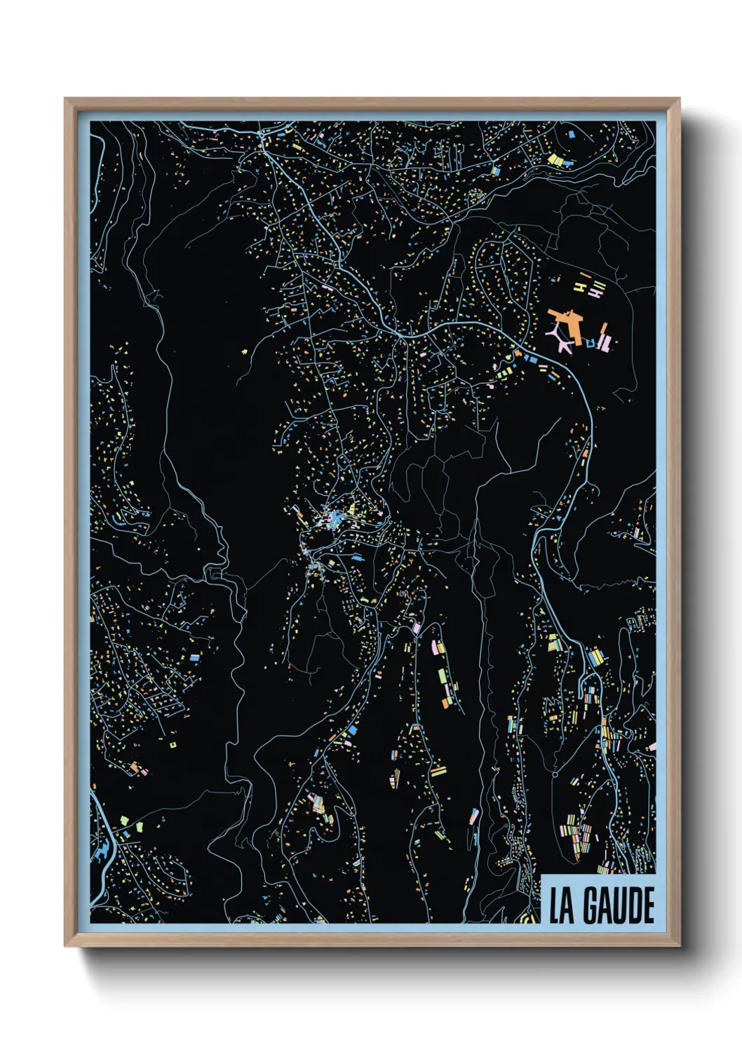 Une affiche de carte sur La Gaude