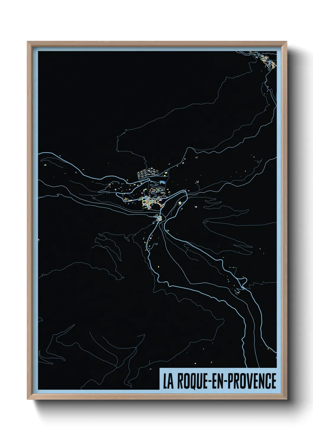 Une affiche de carte sur La Roque-en-Provence