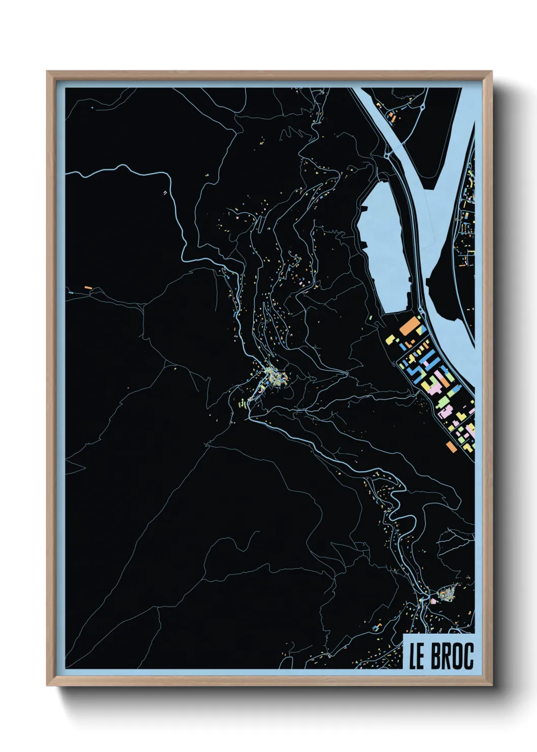 Une affiche de carte sur Le Broc