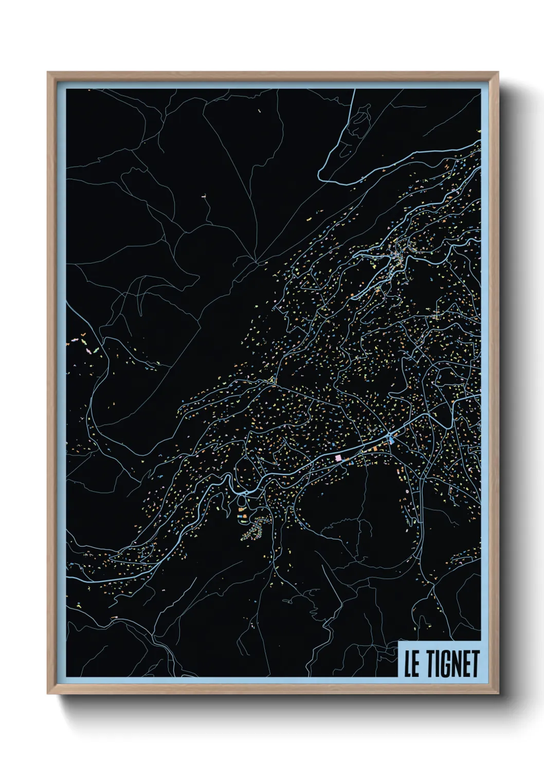 Une affiche de carte sur Le Tignet