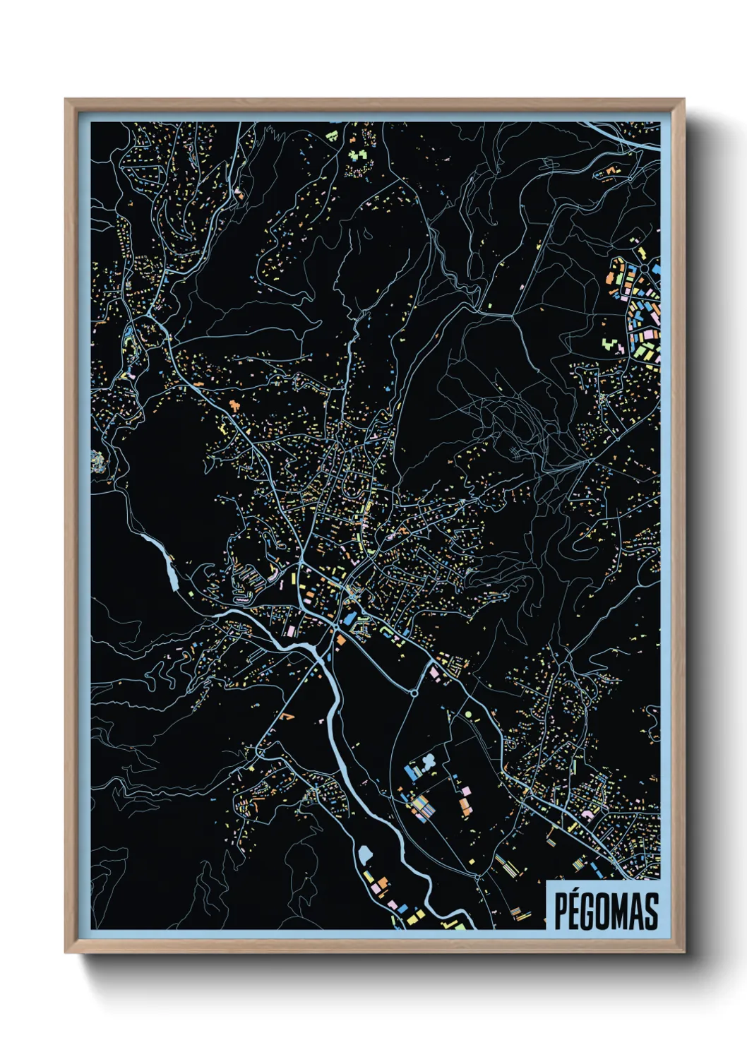 Une affiche de carte sur Pégomas