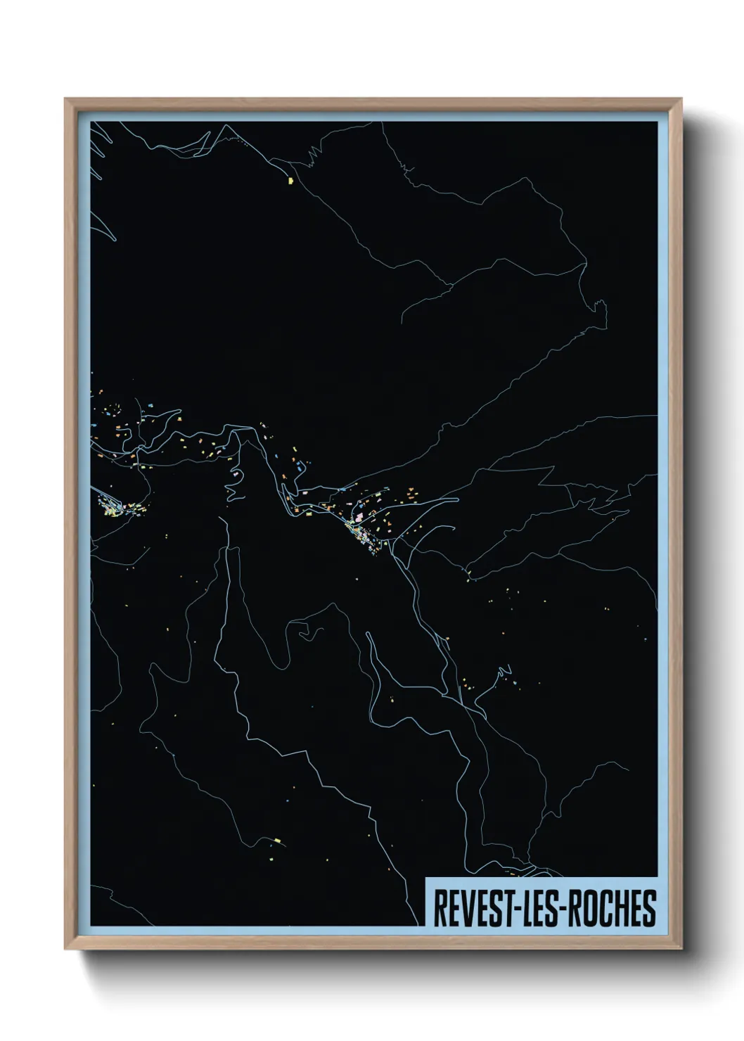 Une affiche de carte sur Revest-les-Roches