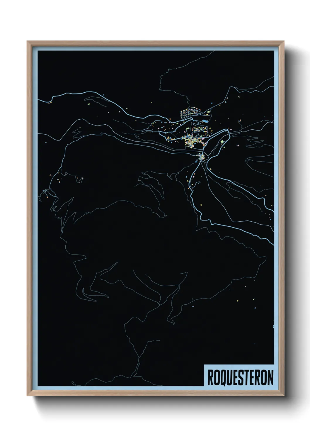 Une affiche de carte sur Roquesteron