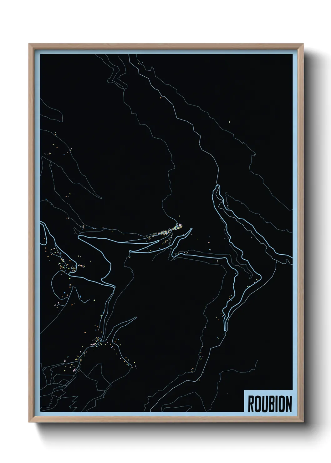 Une affiche de carte sur Roubion