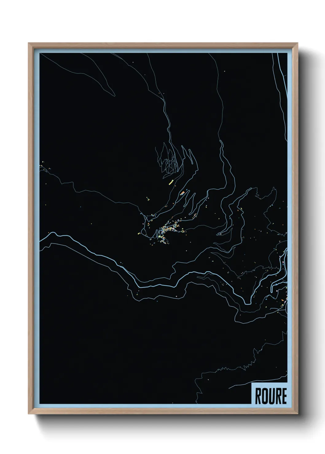 Une affiche de carte sur Roure