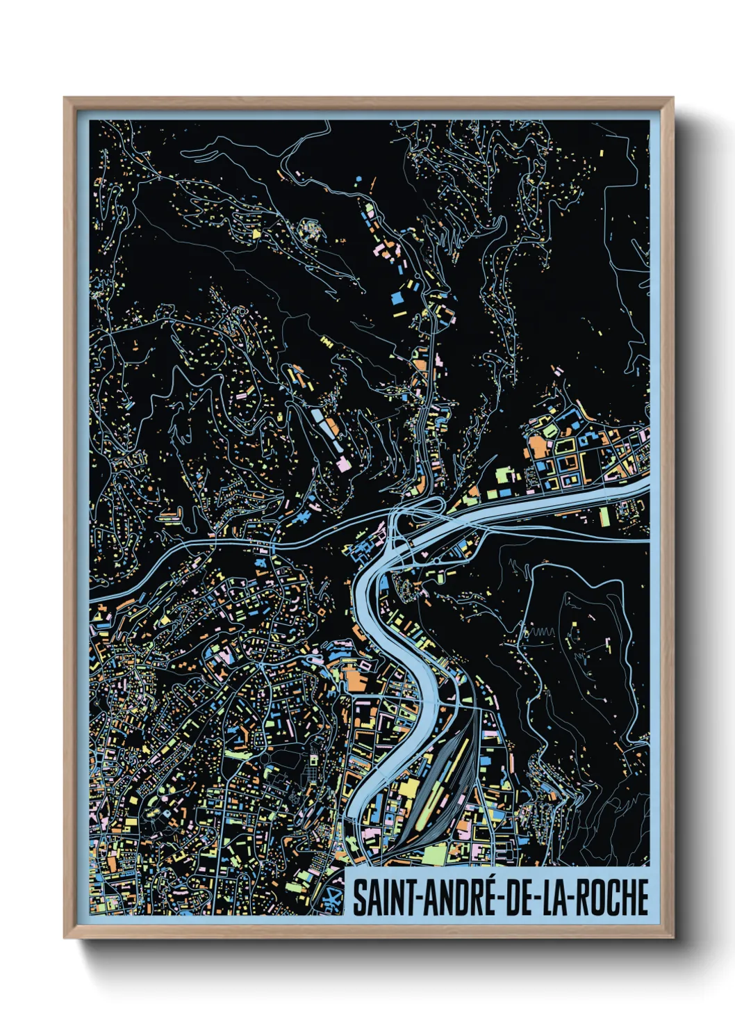 Une affiche de carte sur Saint-André-de-la-Roche