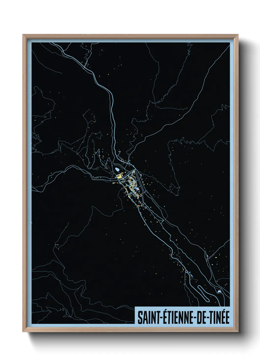 Un poster carteSaint-Étienne-de-Tinée