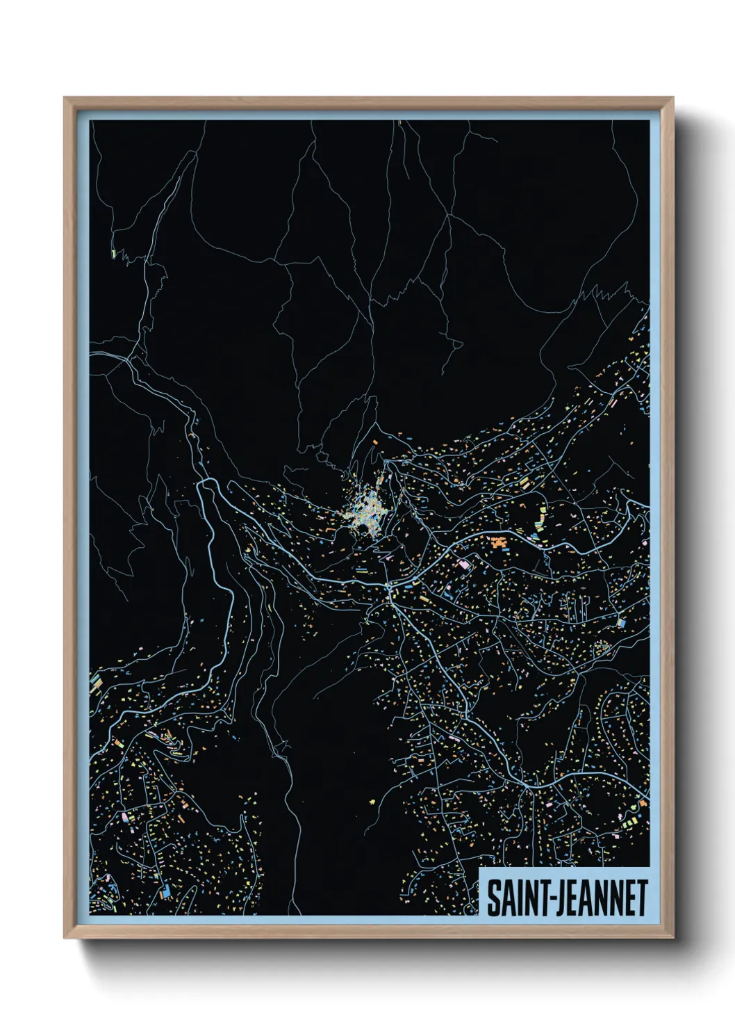 Une affiche de carte sur Saint-Jeannet