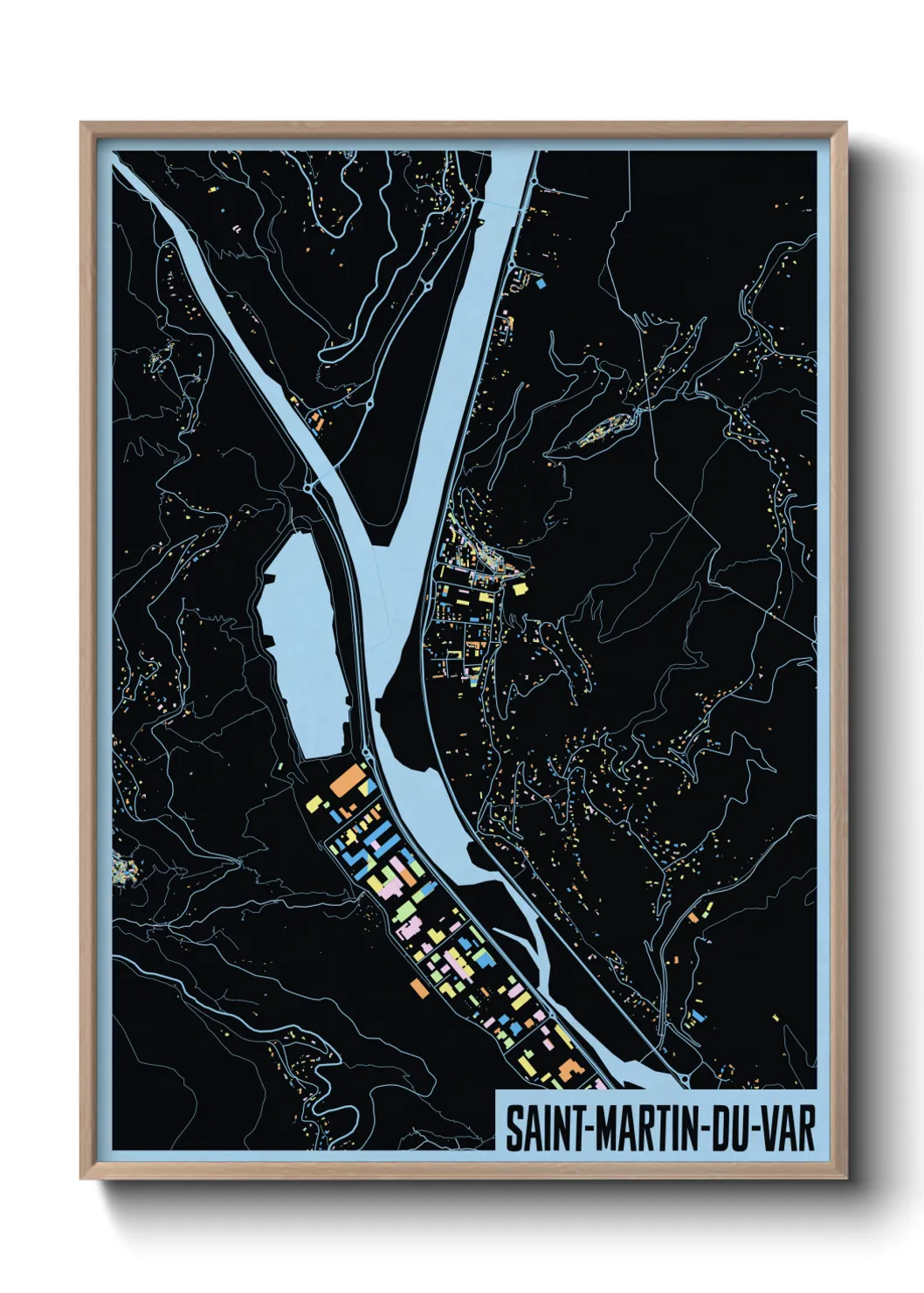 Une affiche de carte sur Saint-Martin-du-Var