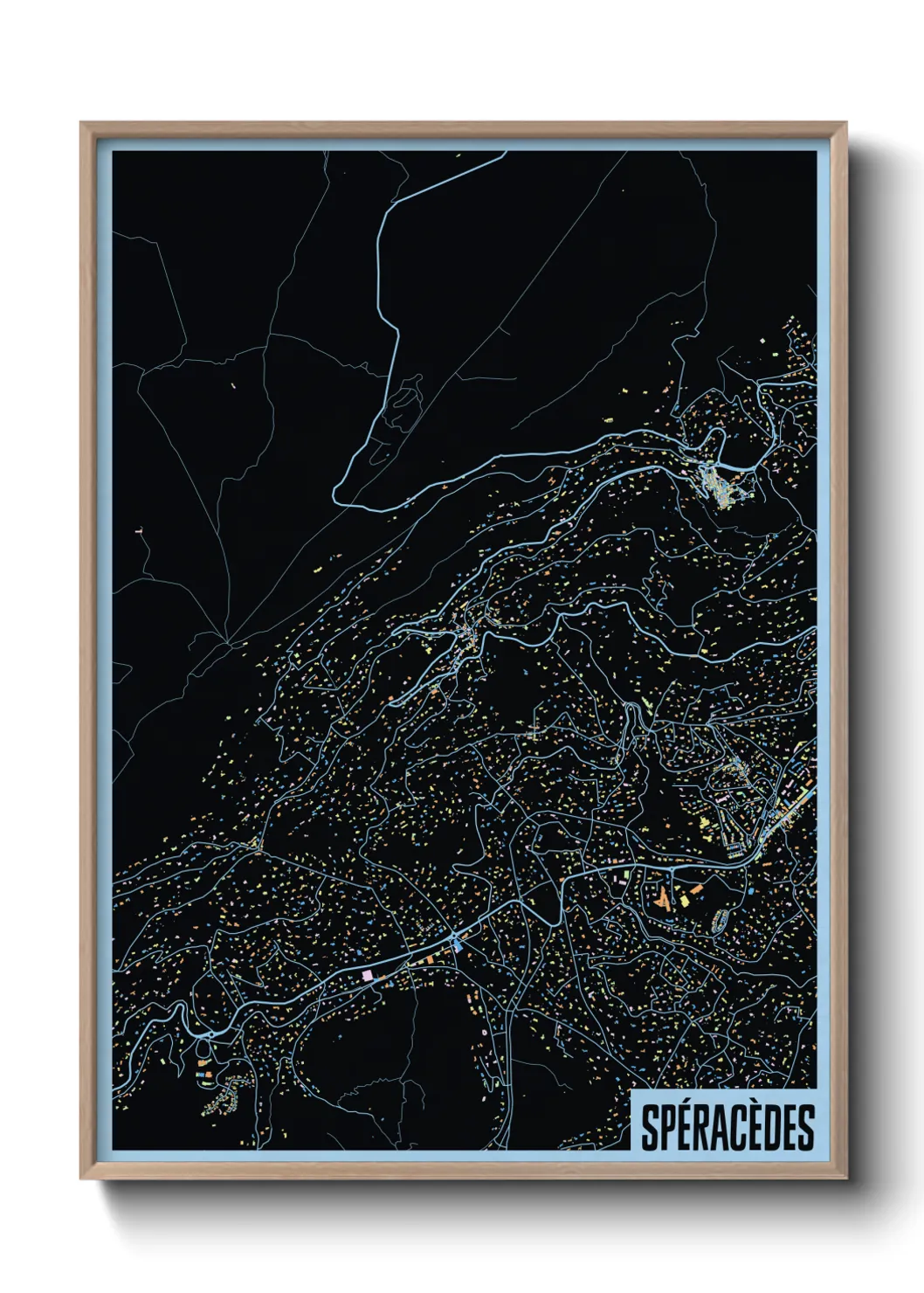 Une affiche de carte sur Spéracèdes