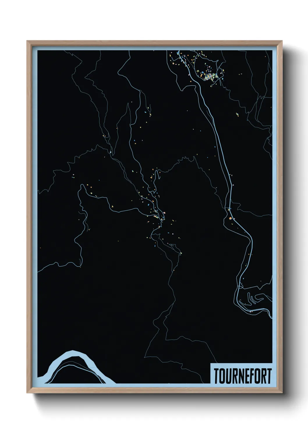 Une affiche de carte sur Tournefort