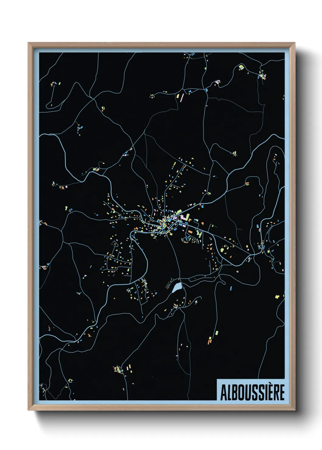 Une affiche de carte sur Alboussière