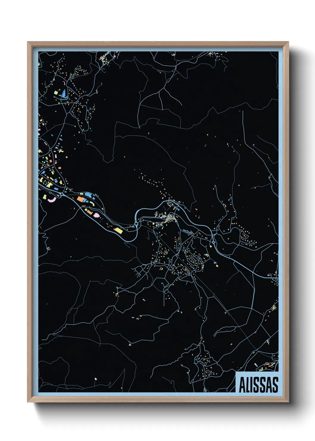 Une affiche de carte sur Alissas