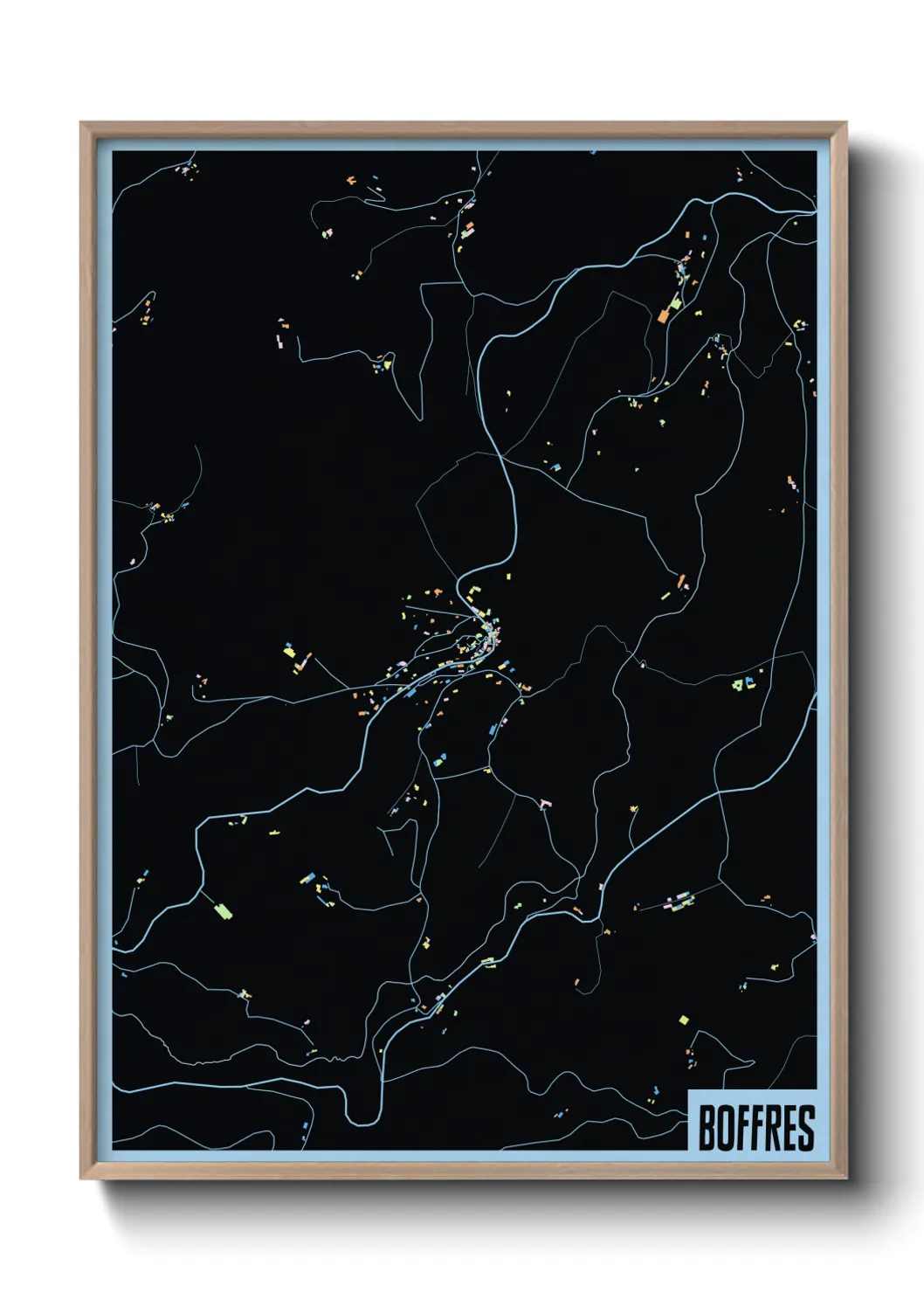 Une affiche de carte sur Boffres