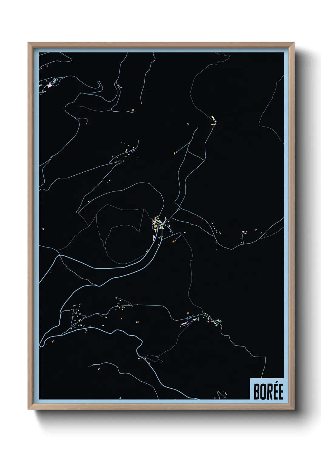 Une affiche de carte sur Borée