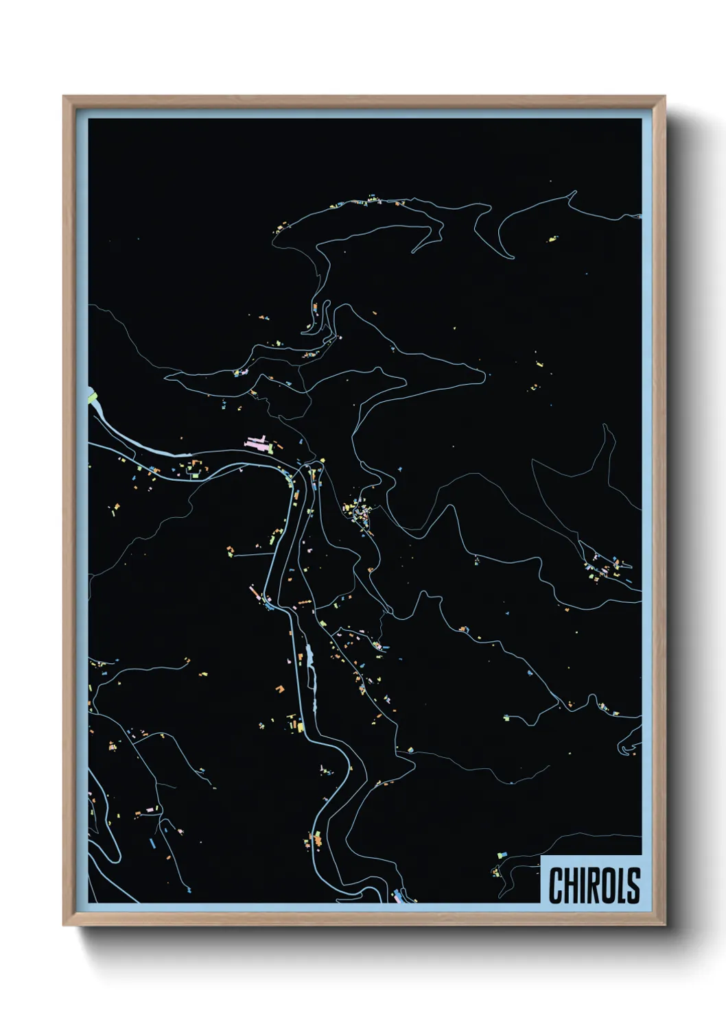 Une affiche de carte sur Chirols