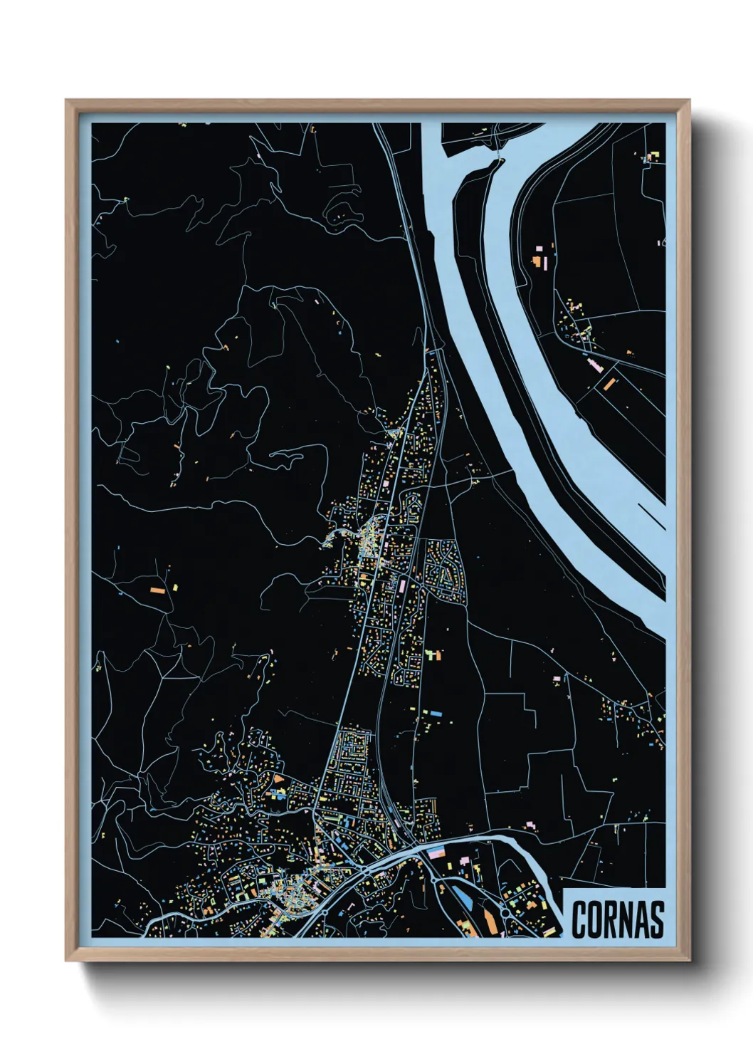 Une affiche de carte sur Cornas