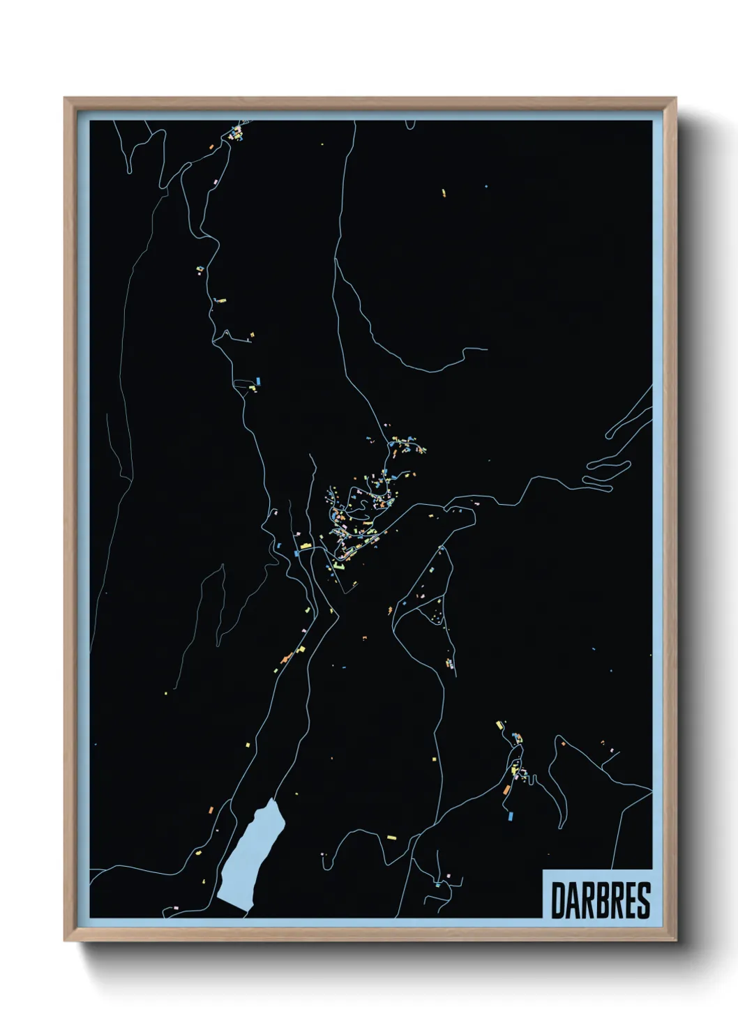 Une affiche de carte sur Darbres