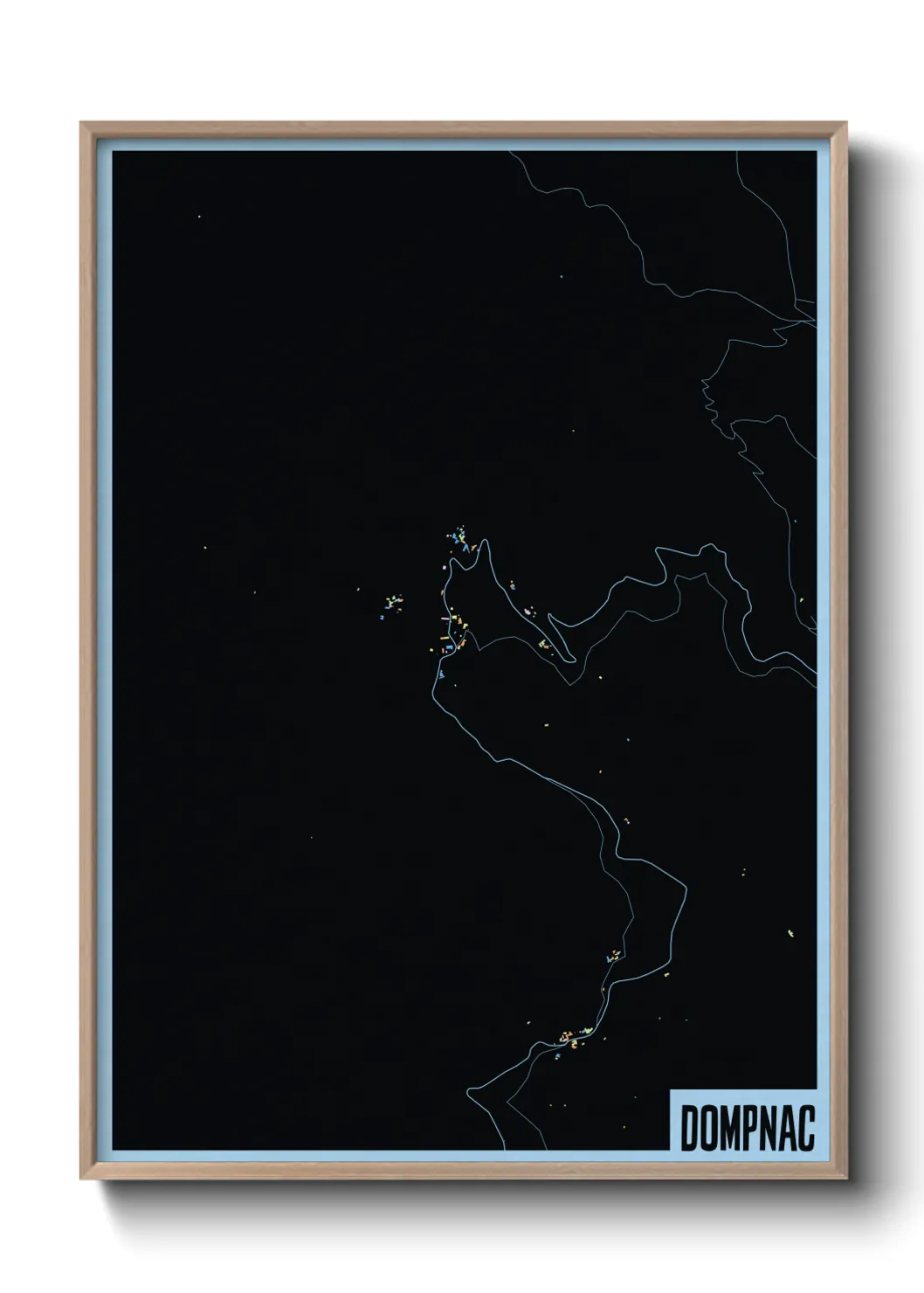 Une affiche de carte sur Dompnac