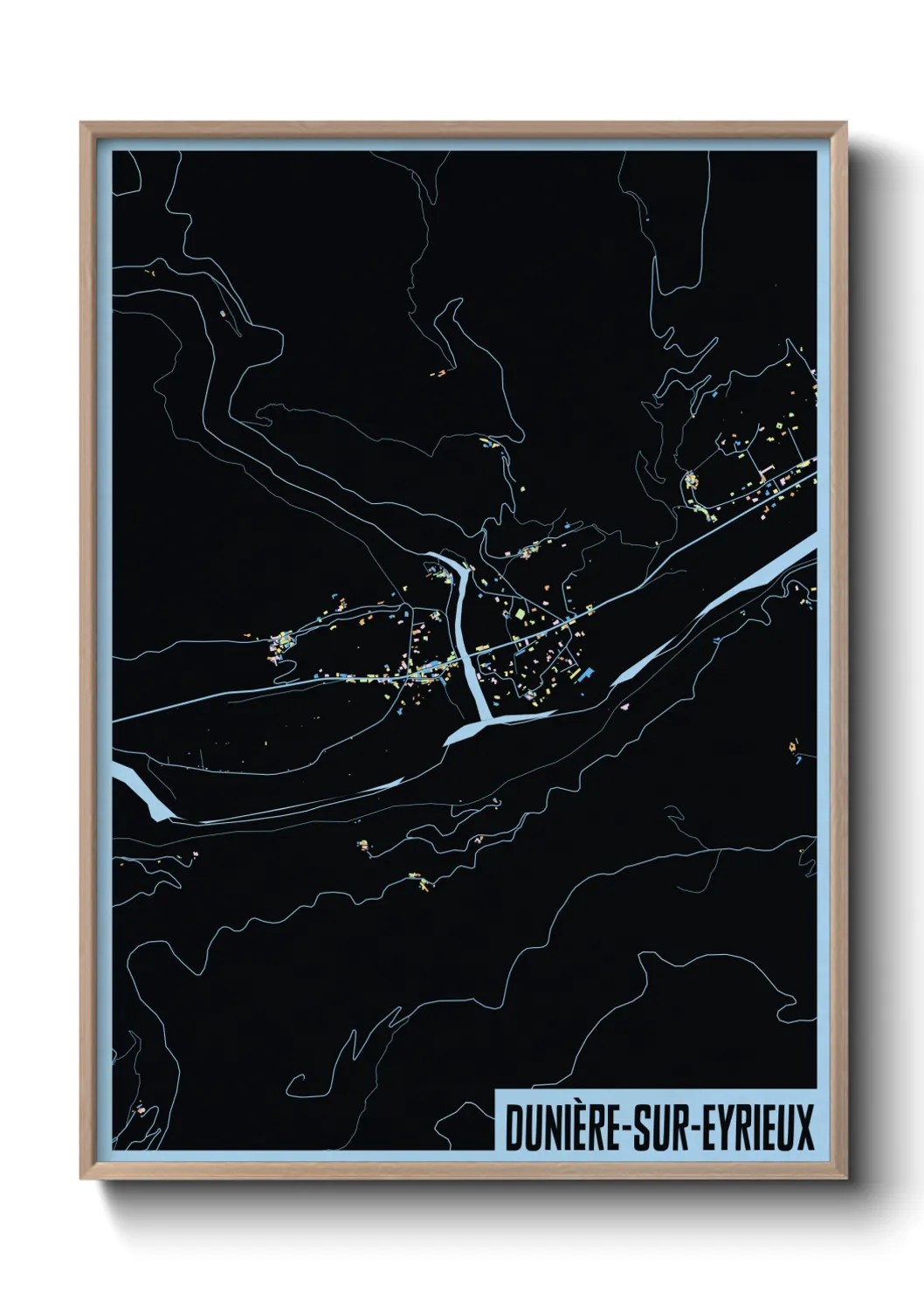 Une affiche de carte sur Dunière-sur-Eyrieux