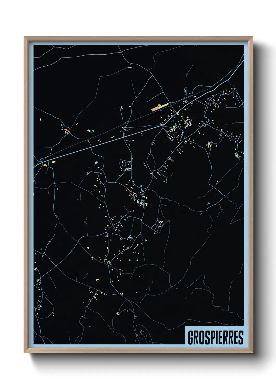 Une affiche de carte sur Grospierres