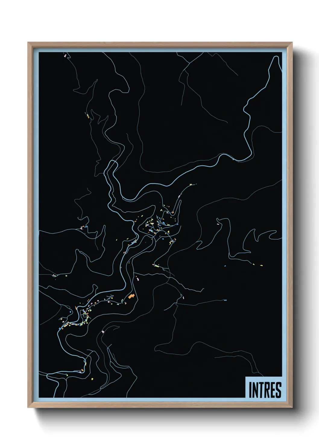 Une affiche de carte sur Intres