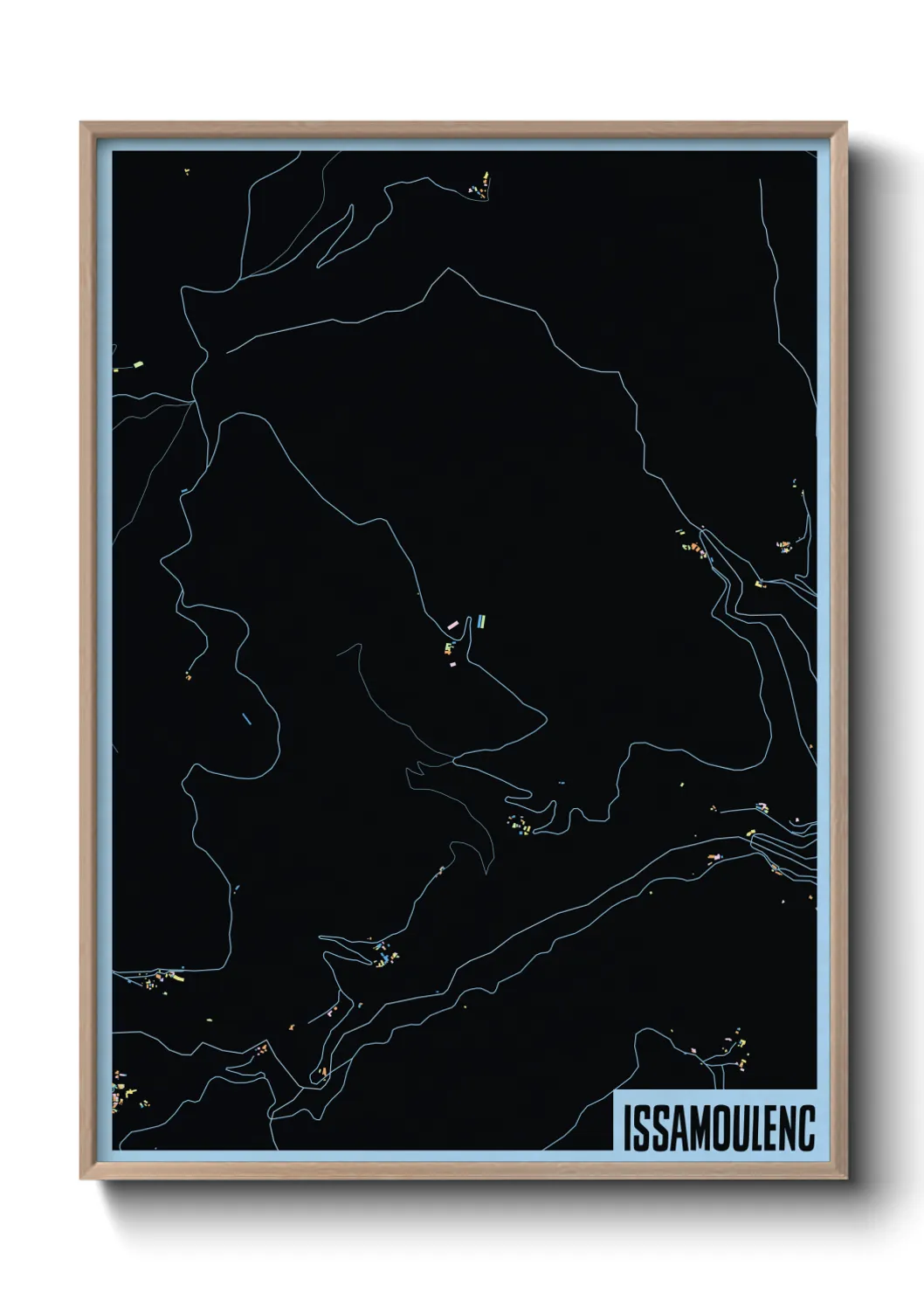 Une affiche de carte sur Issamoulenc