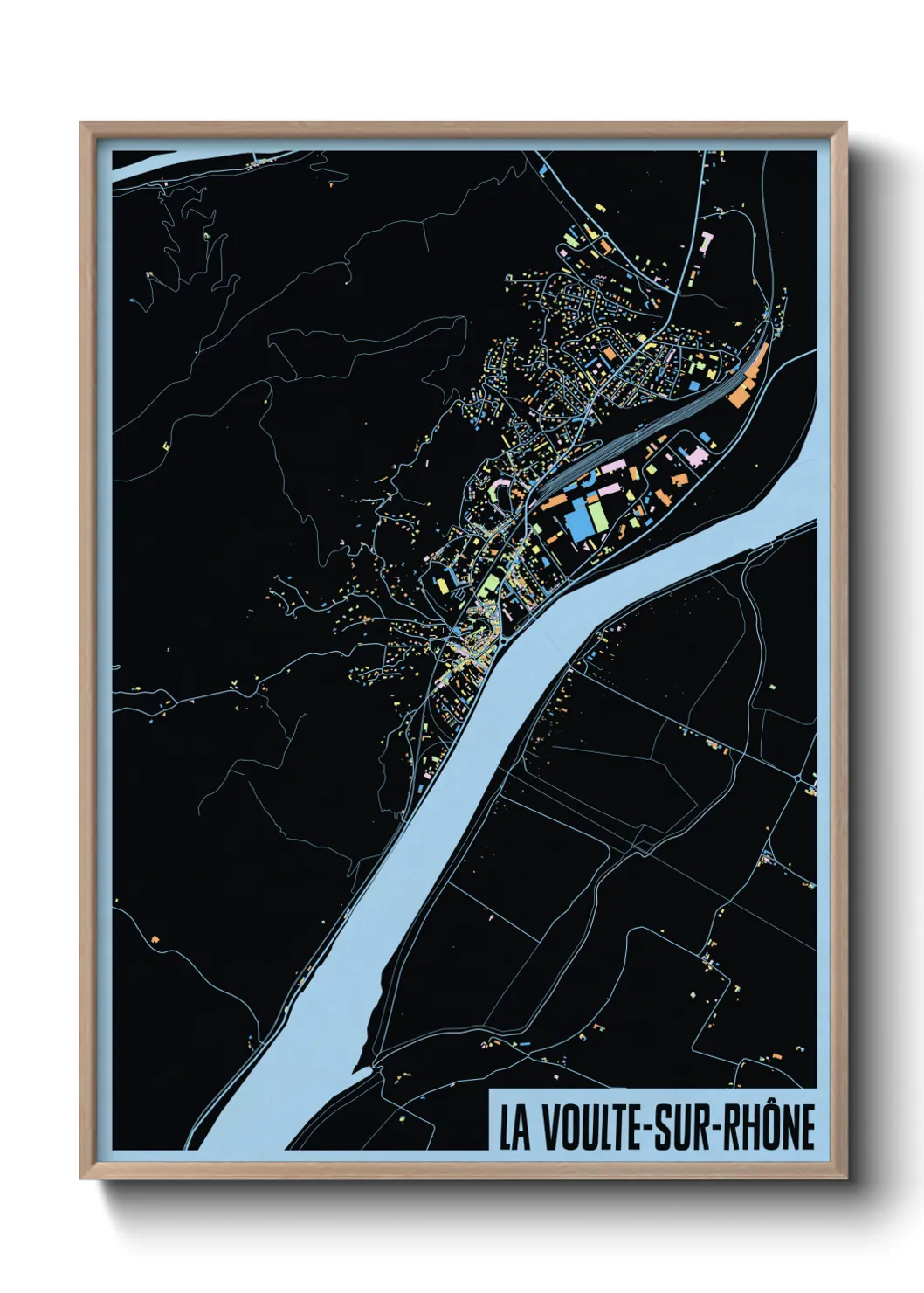 Une affiche de carte sur La Voulte-sur-Rhône