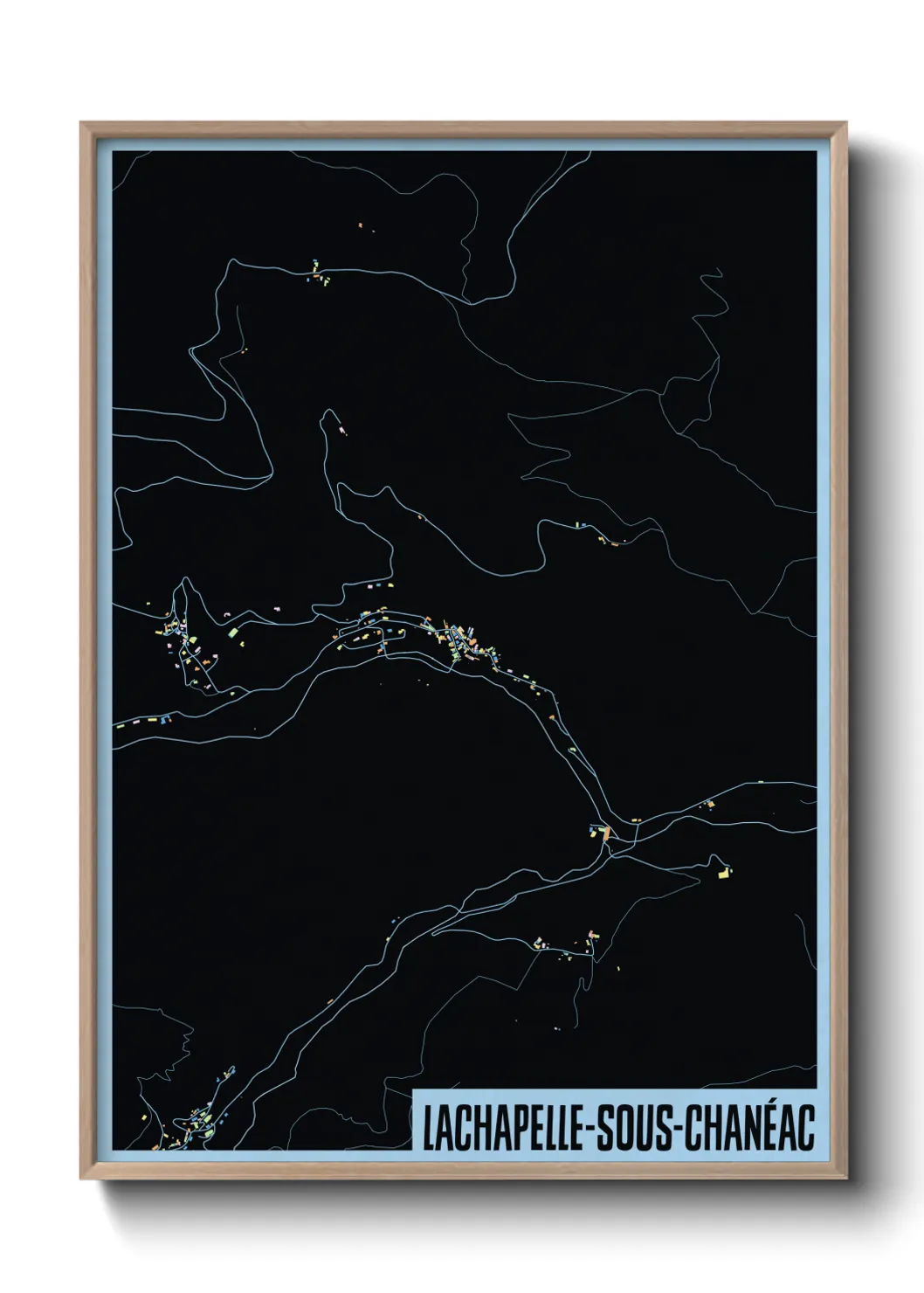 Une affiche de carte sur Lachapelle-sous-Chanéac