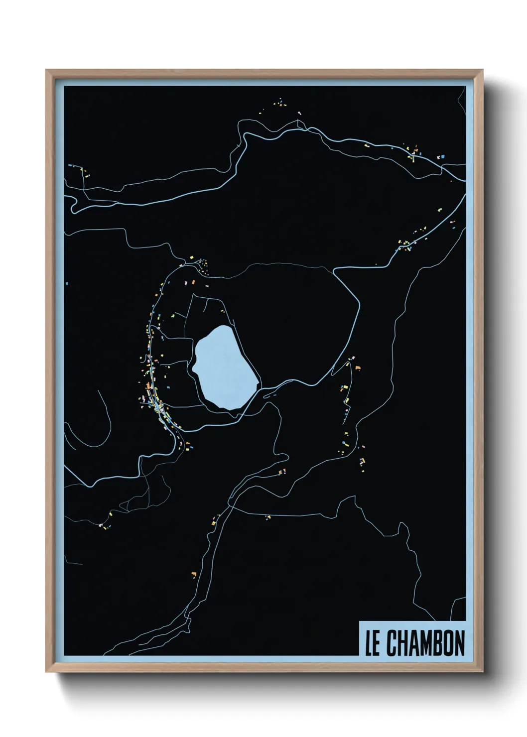 Une affiche de carte sur Le Chambon