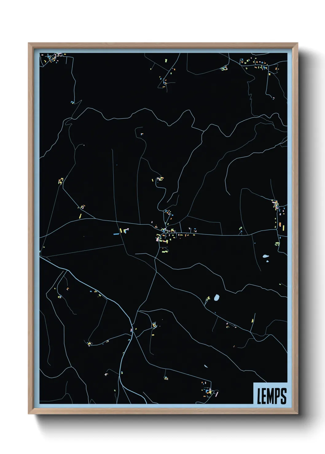 Une affiche de carte sur Lemps