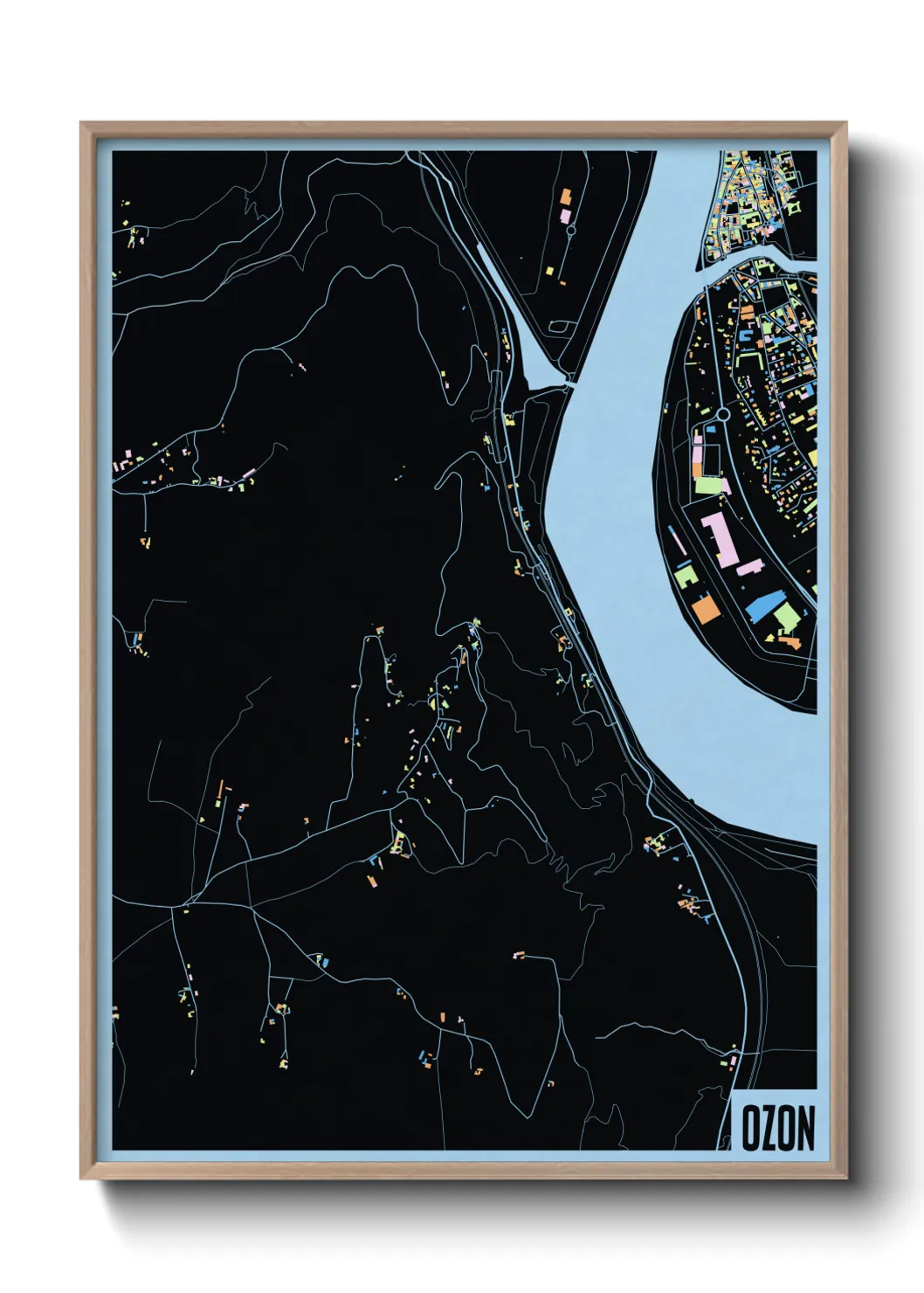 Une affiche de carte sur Ozon