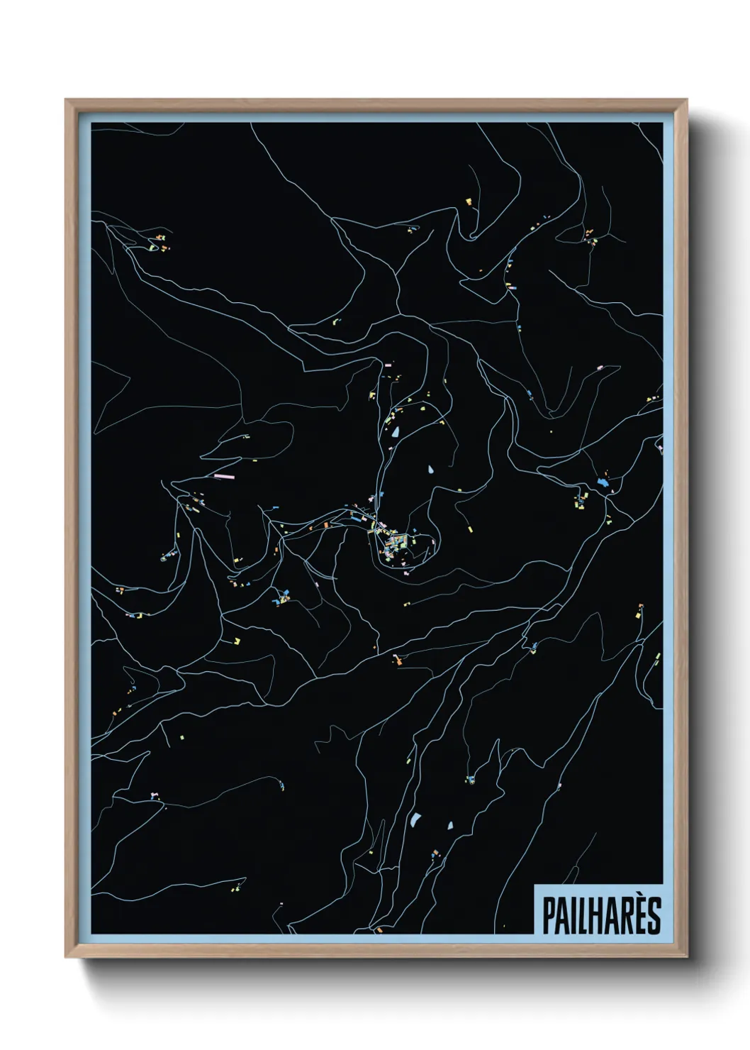 Une affiche de carte sur Pailharès