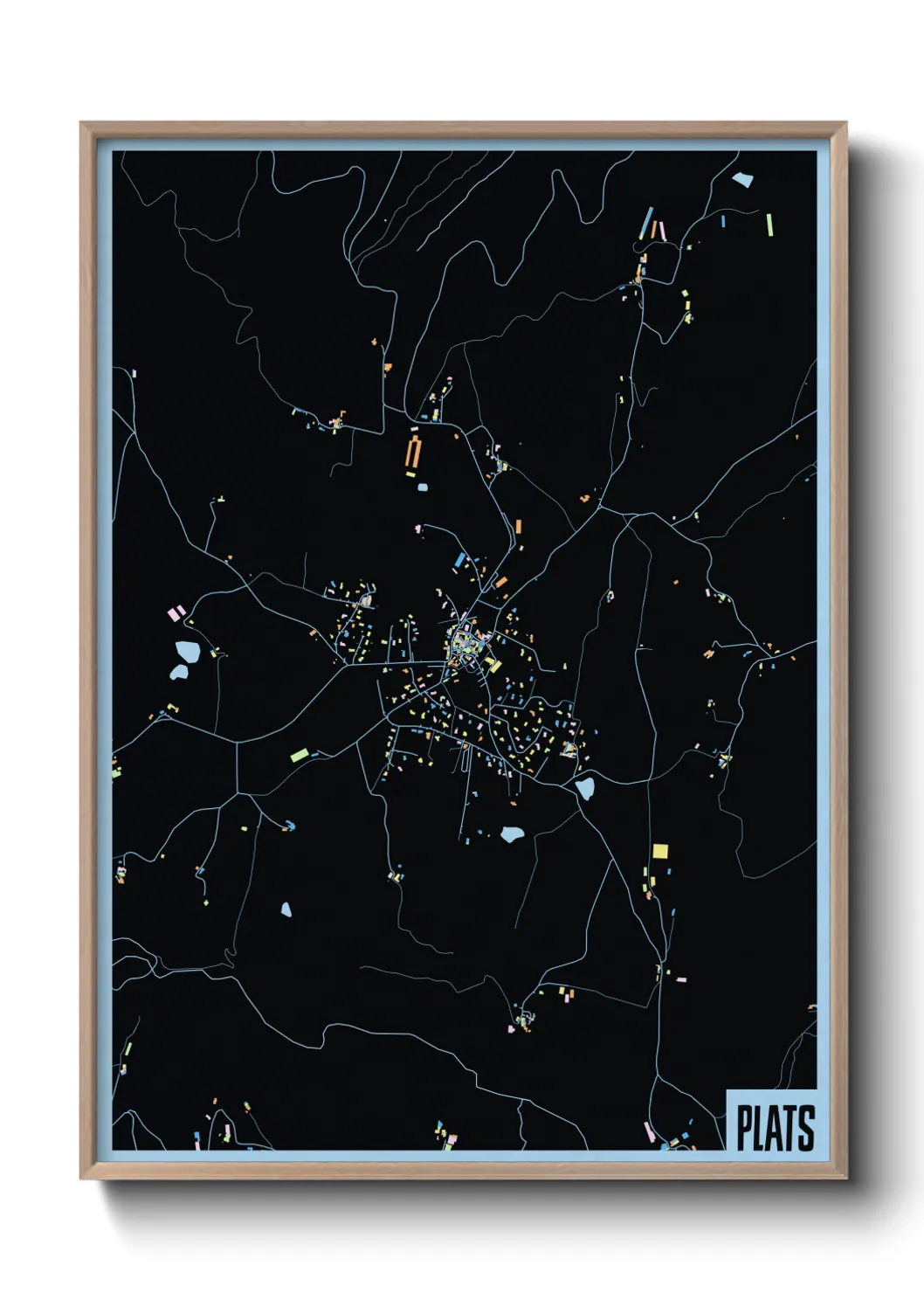 Une affiche de carte sur Plats