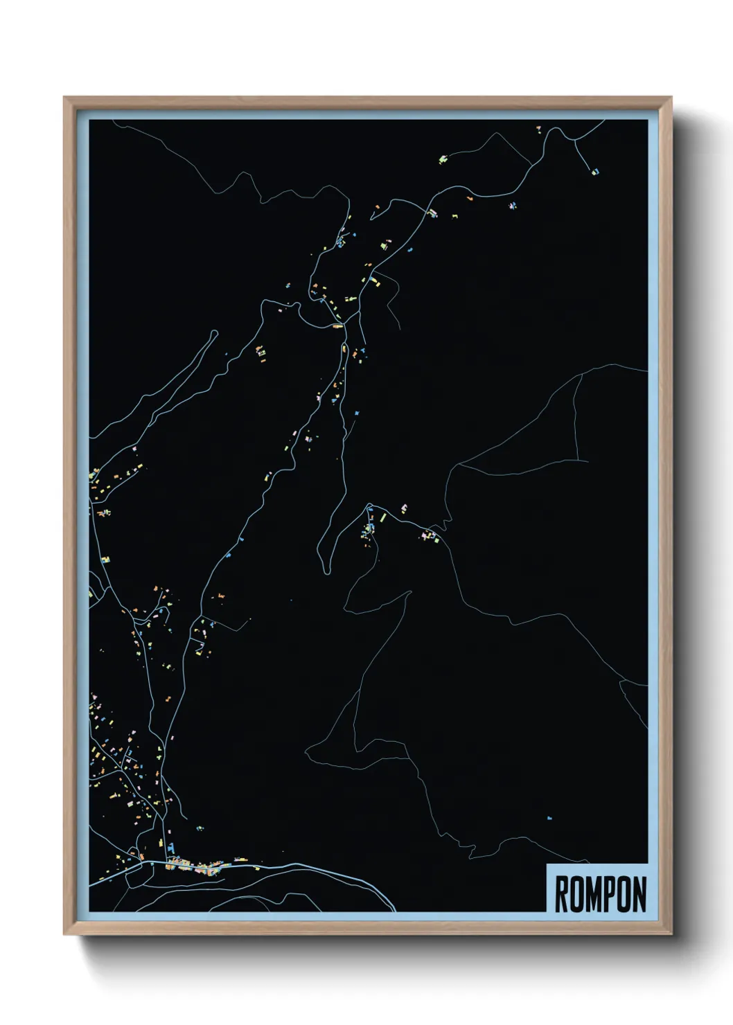 Une affiche de carte sur Rompon