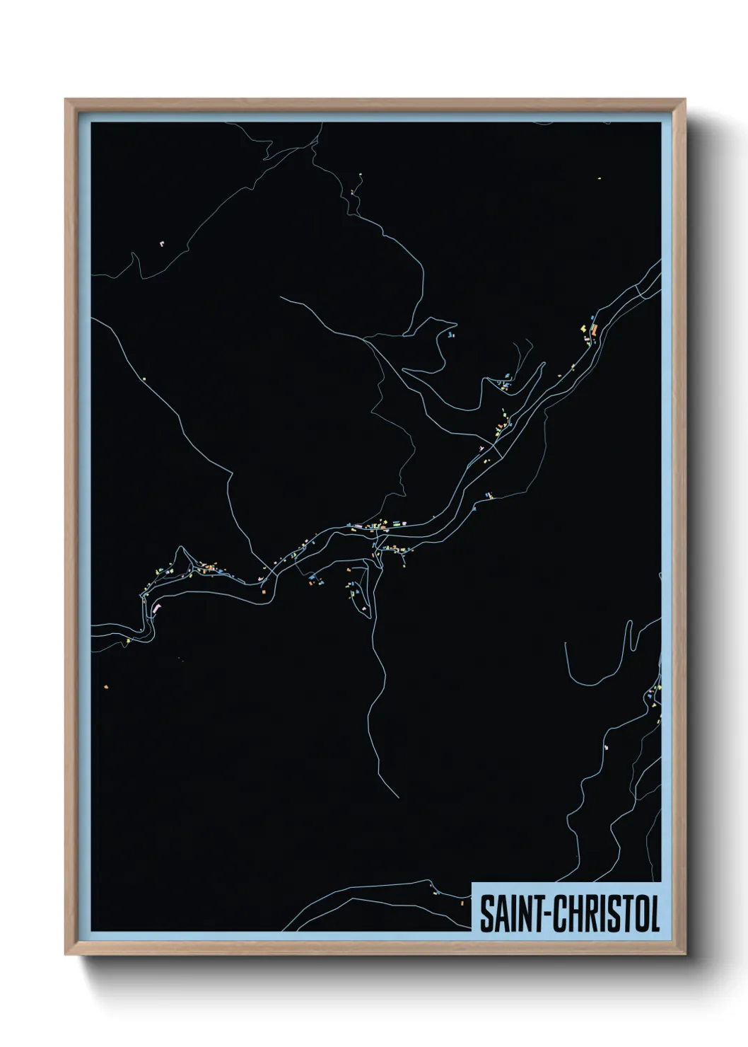 Une affiche de carte sur Saint-Christol