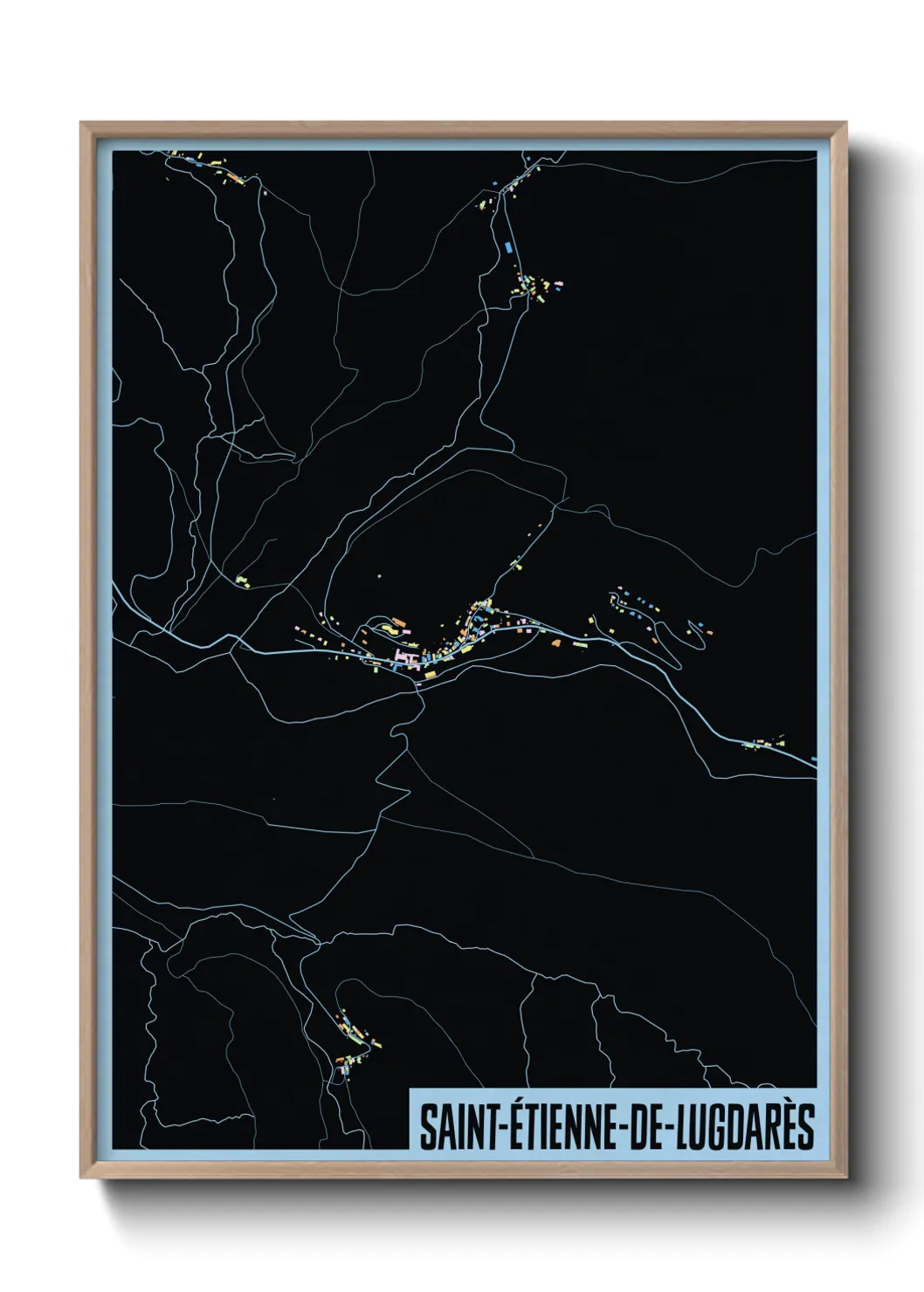 Une affiche de carte sur Saint-Étienne-de-Lugdarès