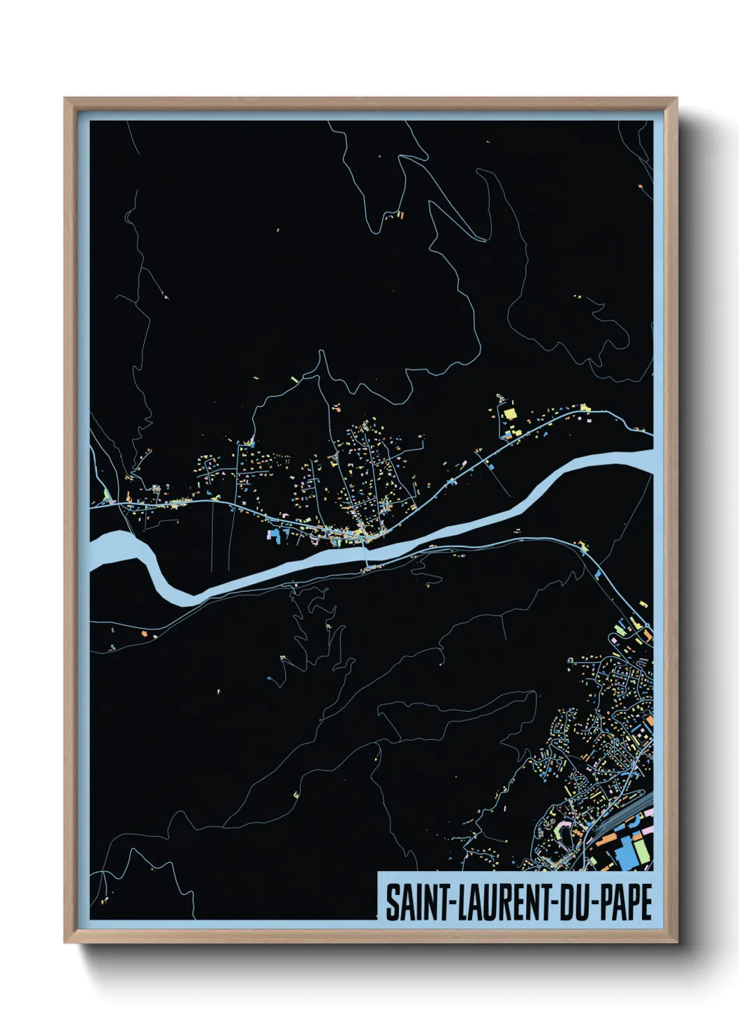 Une affiche de carte sur Saint-Laurent-du-Pape