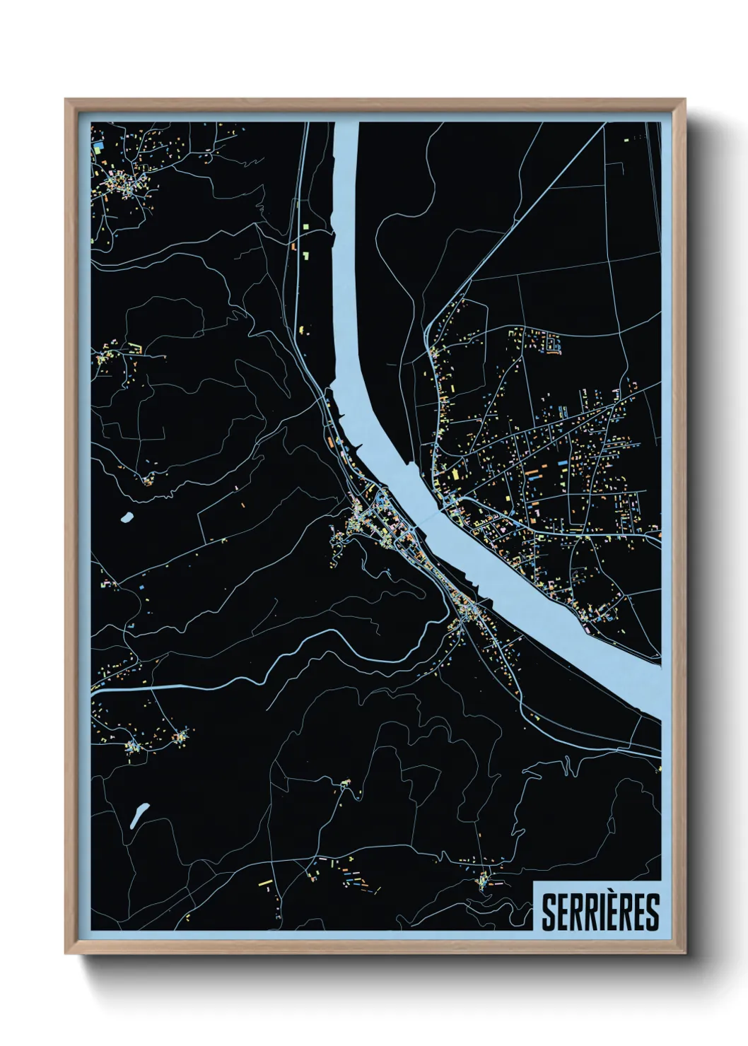 Une affiche de carte sur Serrières