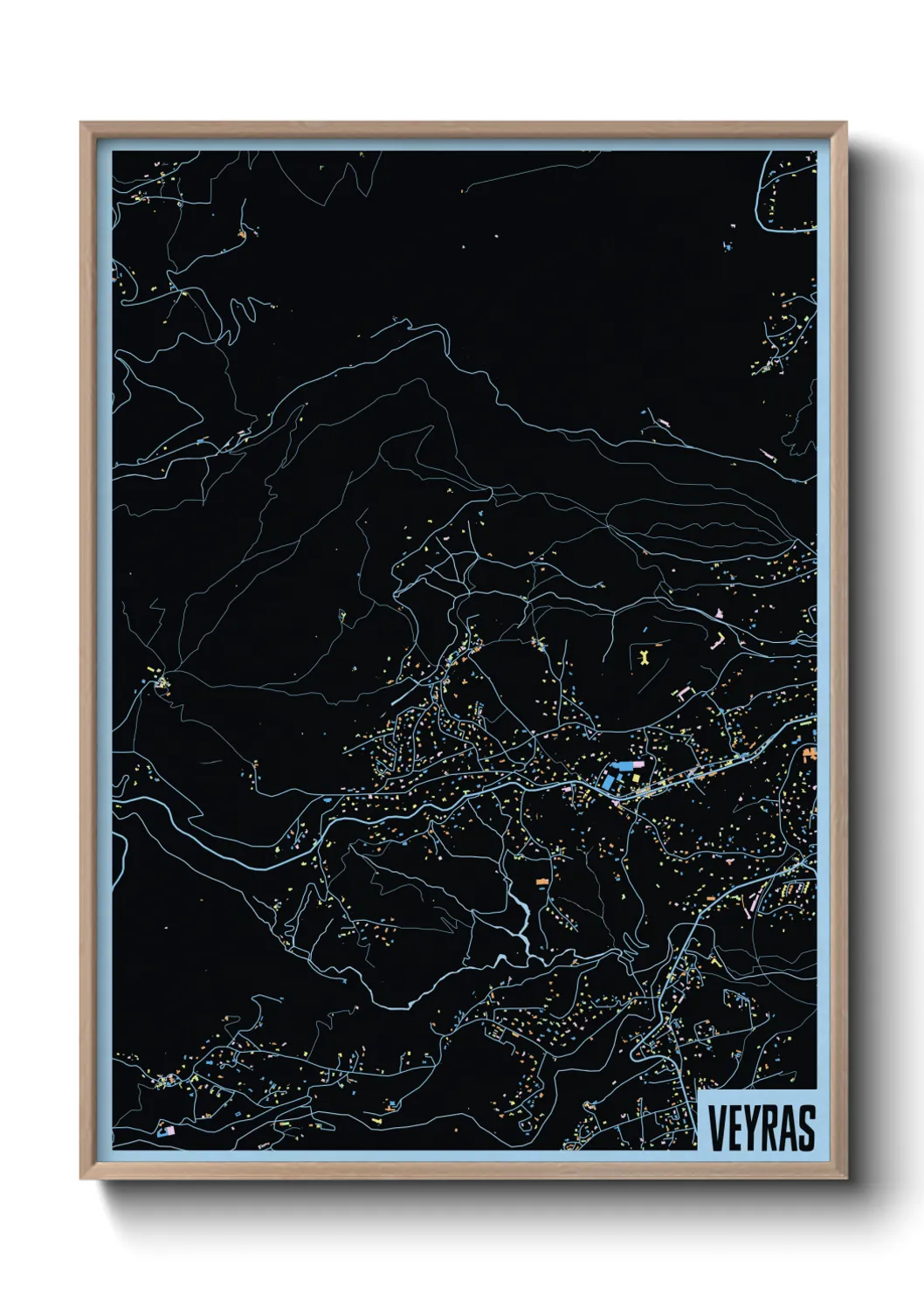 Une affiche de carte sur Veyras