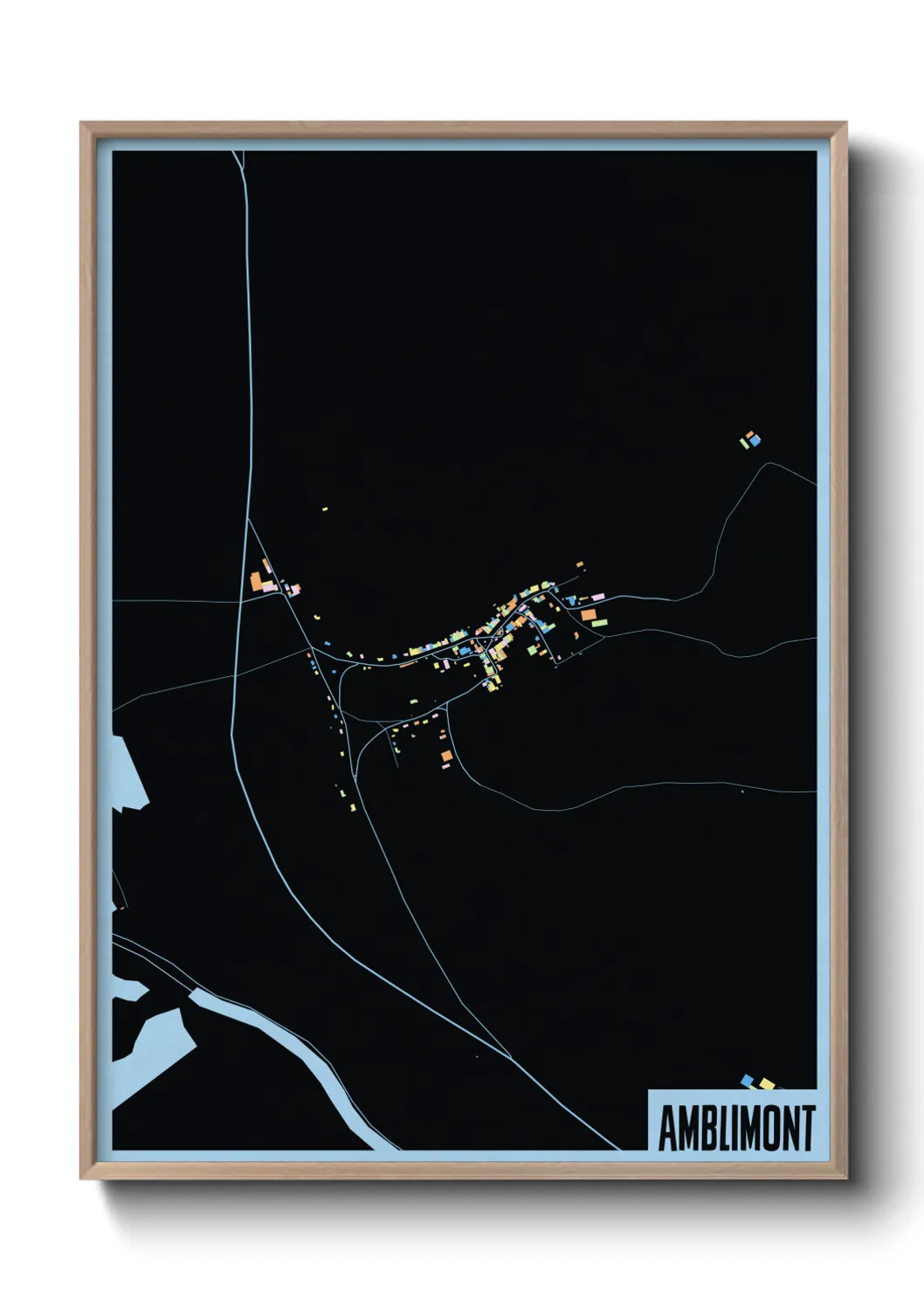 Une affiche de carte sur Amblimont