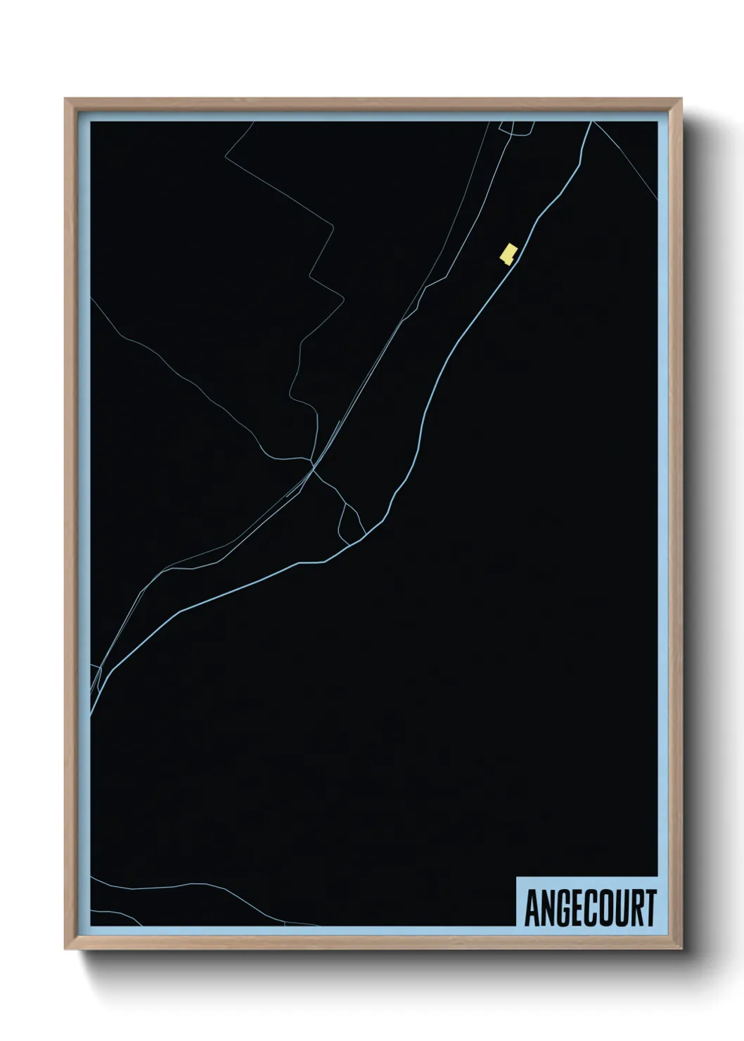 Une affiche de carte sur Angecourt