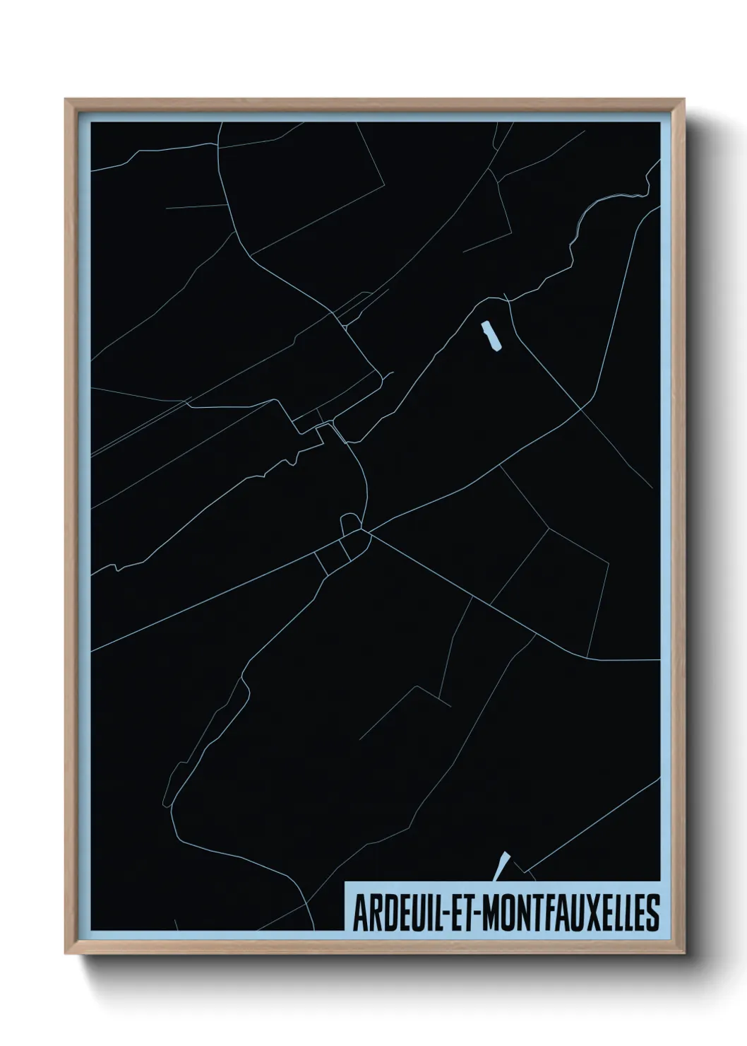 Une affiche de carte sur Ardeuil-et-Montfauxelles