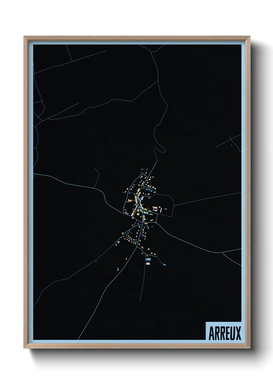 Une affiche de carte sur Arreux