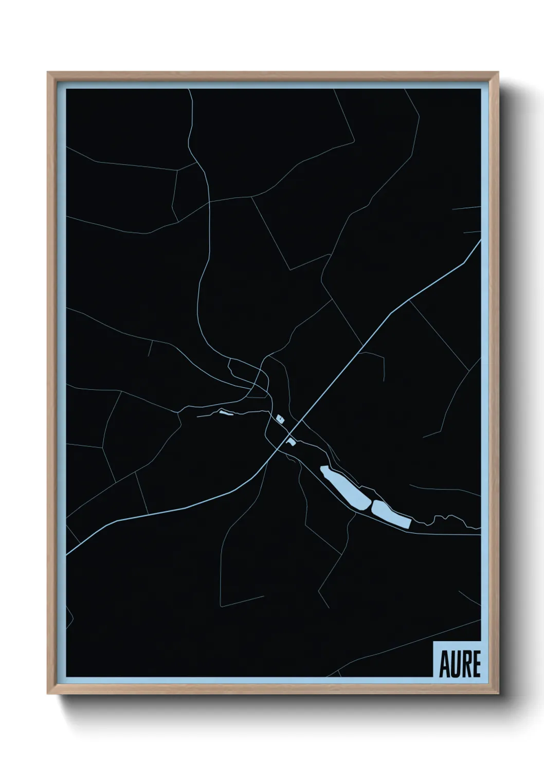 Une affiche de carte sur Aure