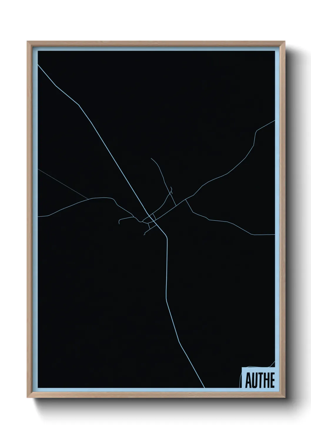 Une affiche de carte sur Authe